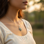 将图像加载到图库查看器中, 925 Silver Labradorite Flower Pendant for Women | Gemstone Jewelry