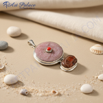 Load image into Gallery viewer, 925 Silver Pink Stone Pendant for Women | Gemstone Jewelry Gift