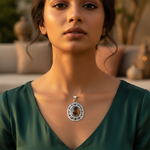 Load image into Gallery viewer, 925 Silver Agate Stone Pendant | Women's Oval Jewelry Gift