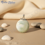 Load image into Gallery viewer, Silver Shell Pendant Necklace | Natural Stone Jewelry for Women
