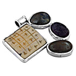 Load image into Gallery viewer, Silver Gemstone Pendant Set | Statement Jewelry for Women
