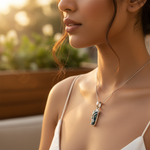 Load image into Gallery viewer, 925 Silver Blue Stone Pendant for Women | Modern Jewelry Gift