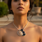 Load image into Gallery viewer, Silver Gemstone Pendant Set | Statement Jewelry | For Women