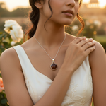 Load image into Gallery viewer, 925 Silver Brown Gemstone Pendant for Women | Modern Jewelry