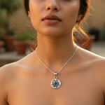 Load image into Gallery viewer, 925 Silver Blue Gemstone Pendant for Women | Daily Wear Jewelry
