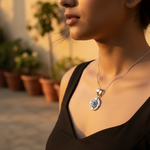 Load image into Gallery viewer, 925 Silver Blue Gemstone Pendant for Women | Daily Wear Jewelry
