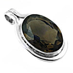 Load image into Gallery viewer, 925 Silver Smoky Quartz Pendant for Women | Gemstone Jewelry