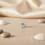 将图像加载到图库查看器中, Silver Flower Stud Earrings with Cubic Zirconia | Women's Jewelry
