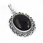 Load image into Gallery viewer, 925 Silver Black Onyx Pendant for Women | Gemstone Jewelry