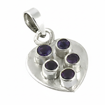 Load image into Gallery viewer, 925 Silver Amethyst Heart Pendant for Women | Gemstone Jewelry