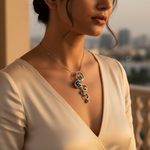 Load image into Gallery viewer, 925 Silver Black Gemstone Pendant Necklace for Women | Gift Jewelry