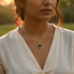 Load image into Gallery viewer, 925 Silver Black Gemstone Pendant for Women | Daily Wear