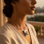 Load image into Gallery viewer, 925 Silver Citrine Pendant | Square Gemstone Pendant for Women