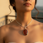 Load image into Gallery viewer, 925 Silver Carnelian Pendant for Women | Gemstone Jewelry