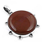 Load image into Gallery viewer, 925 Silver Round Brown Stone Pendant for Women | Gemstone Jewelry