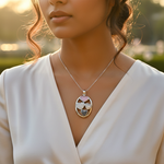 Load image into Gallery viewer, Collar con colgante de corazón de plata para mujer | Joyería de moda