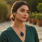 Load image into Gallery viewer, 925 Silver Black Onyx Pendant for Women | Gemstone Jewelry