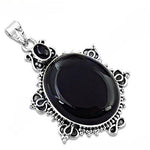 Load image into Gallery viewer, 925 Silver Black Onyx Pendant for Women | Gemstone Jewelry