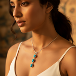 将图像加载到图库查看器中, 925 Silver Turquoise Pendant Necklace | Women's Jewelry Gift