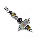 Load image into Gallery viewer, 925 Silver Gemstone Cross Pendant for Women | Fashion Jewelry