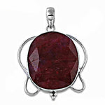 Load image into Gallery viewer, 925 Silver Ruby Pendant for Women | Gemstone Jewelry Gift