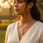 Load image into Gallery viewer, 925 Silver Quartz Crystal Pendant Necklace | Women's Jewelry Gift