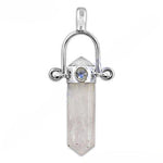 Load image into Gallery viewer, 925 Silver Quartz Crystal Pendant for Women | Gemstone Jewelry
