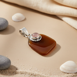 Load image into Gallery viewer, 925 Silver & Rose Quartz Pendant for Women | Gemstone Jewelry