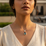 Load image into Gallery viewer, 925 Silver Mystic Topaz Teardrop Pendant for Women