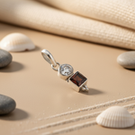 Load image into Gallery viewer, 925 Silver Cubic Zirconia & Garnet Pendant | Women's Jewelry