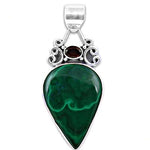 Load image into Gallery viewer, 925 Silver Malachite Pendant for Women | Gemstone Jewelry