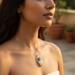 将图像加载到图库查看器中, 925 Silver Moonstone & Garnet Pendant | Women's Necklace