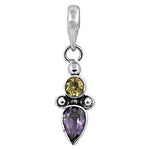 Load image into Gallery viewer, 925 Silver Amethyst & Citrine Pendant for Women | Gemstone Jewelry