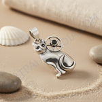 Load image into Gallery viewer, 925 Sterling Silver Cat Pendant with Star Gemstone | Gift