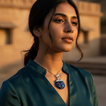 Load image into Gallery viewer, 925 Silver Moon Face Pendant for Women | Celestial Jewelry