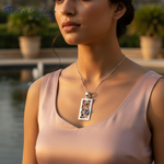 Load image into Gallery viewer, Collar con colgante de amatista en plata 925 | Regalo geométrico para mujer
