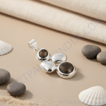 Load image into Gallery viewer, Colgante de cuarzo ahumado en plata 925 para mujer | Regalo para uso diario