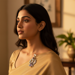 Load image into Gallery viewer, 925 Silver Amethyst & Garnet Pendant | Women's Gemstone Jewelry