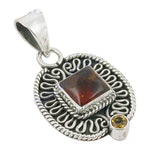 Load image into Gallery viewer, 925 Silver Garnet Pendant Necklace for Women | Gemstone Jewelry