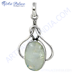 Load image into Gallery viewer, 925 sterling silver aquamarine pendant, oval-shaped gemstone in a silver setting, blue-green color, charm pendant