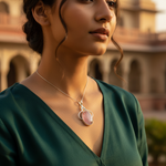 Load image into Gallery viewer, 925 Silver Rose Quartz Pendant for Women | Gemstone Jewelry
