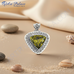 Load image into Gallery viewer, 925 Silver Peridot Pendant for Women | Gemstone Jewelry Gift