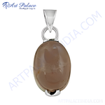 Load image into Gallery viewer, 925 sterling silver pendant with a brown oval-shaped gemstone, perfect for women's wear