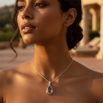 将图像加载到图库查看器中, 925 Silver Smoky Quartz Teardrop Pendant | Women's Jewelry Gift