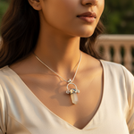 将图像加载到图库查看器中, 925 Silver Moonstone Crystal Pendant for Women | Gemstone Jewelry