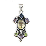 Load image into Gallery viewer, 925 Silver Gemstone Pendant for Women | Statement Jewelry