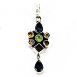 Load image into Gallery viewer, 925 Silver Multi-Gemstone Pendant for Women | Fine Jewelry