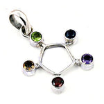 Load image into Gallery viewer, 925 Silver Gemstone Pendant Necklace for Women | Colorful Jewelry