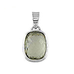 Load image into Gallery viewer, 925 Silver Green Quartz Pendant for Women | Daily Wear Gift