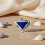 Load image into Gallery viewer, 925 Silver Lapis Lazuli Pendant for Women | Triangle Pendant